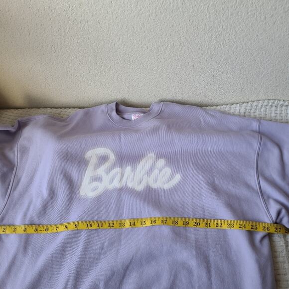 Barbie Cotton On Lavender Sweater with White Logo Women's Size XL - Picture 6 of 9